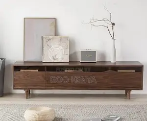 Home Tv Stand; Tv Console Wood Entertainment Unit for Living Room