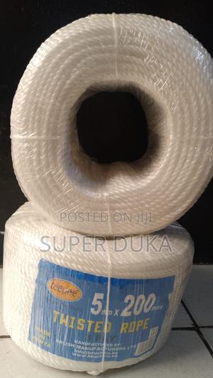 Rope 5mm X 200 Meters.Poly Twisted Ply.Durable, Multi-Purpose Nylon