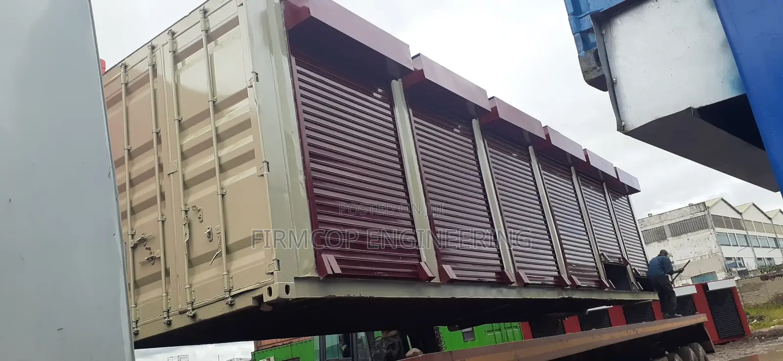 40ft Container Commercial Stalls-Shutter Doors