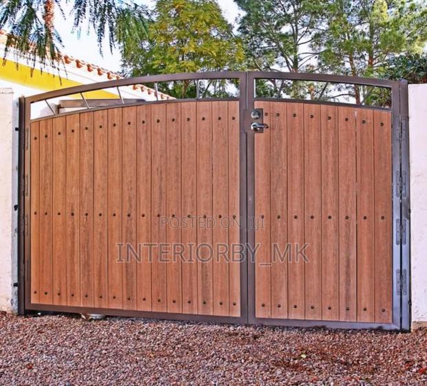 Decorative Swing Gate With Artistic Iron Work - main view