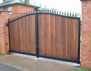 Affordable Estate Swing Gate With Elegant Pattern - main view