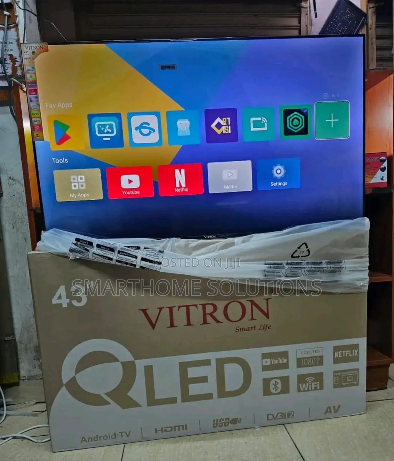 Vitron 43 Inches Qled Tv Vitron 43 Smart Android Frameless Qled Tv.
