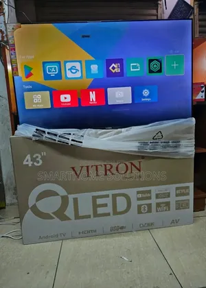Vitron 43" Inch Qled Tv Fhd Smart Android Tv