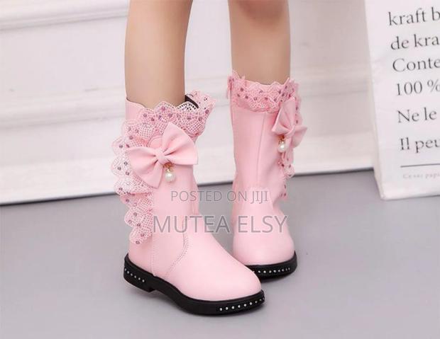 Pink Red Girls Boots - main view