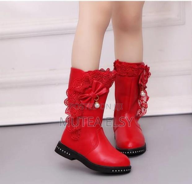 Pink Red Girls Boots - thumbnail 3
