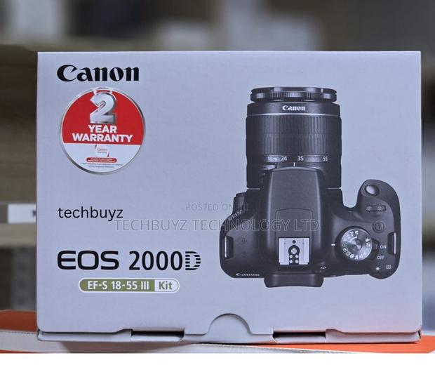 Canon Eos 2000d Dslr Camera With 18-55mm Lens