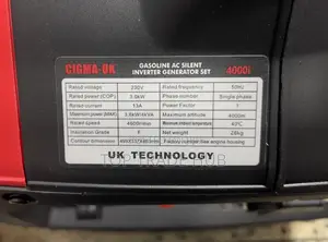 Cigma Uk 4000i Petrol Super Silent Inverter Generator 4kva