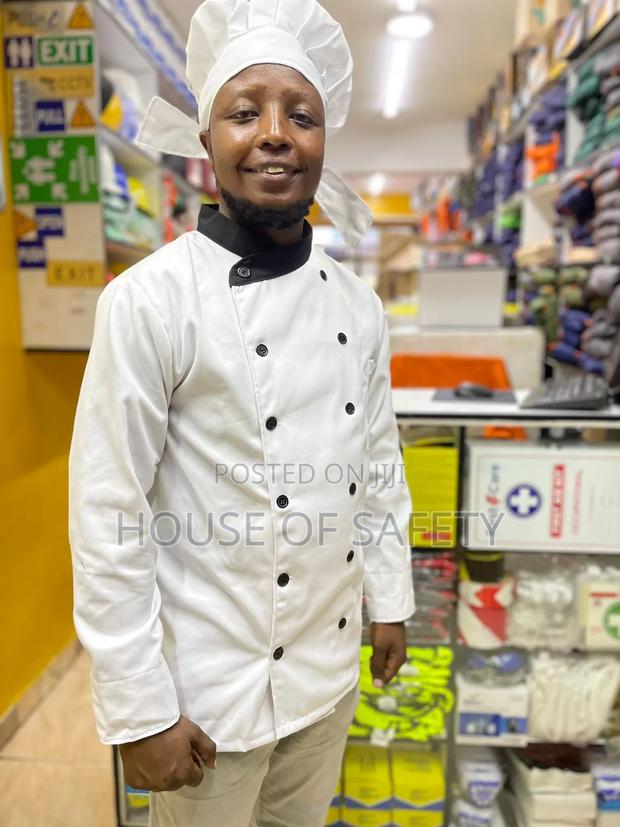 Black Collar White Body Chef Coat