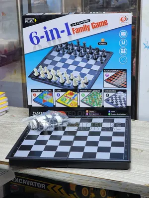 6in 1 Family Board Game Set – Chess, Ludo, Checkers, Snakes Ladders