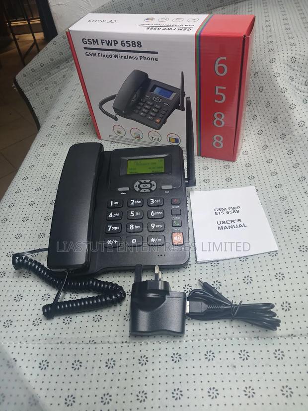 FWP 6588 Quad-Band GSM Fixed Phone With SMS Fm Radio