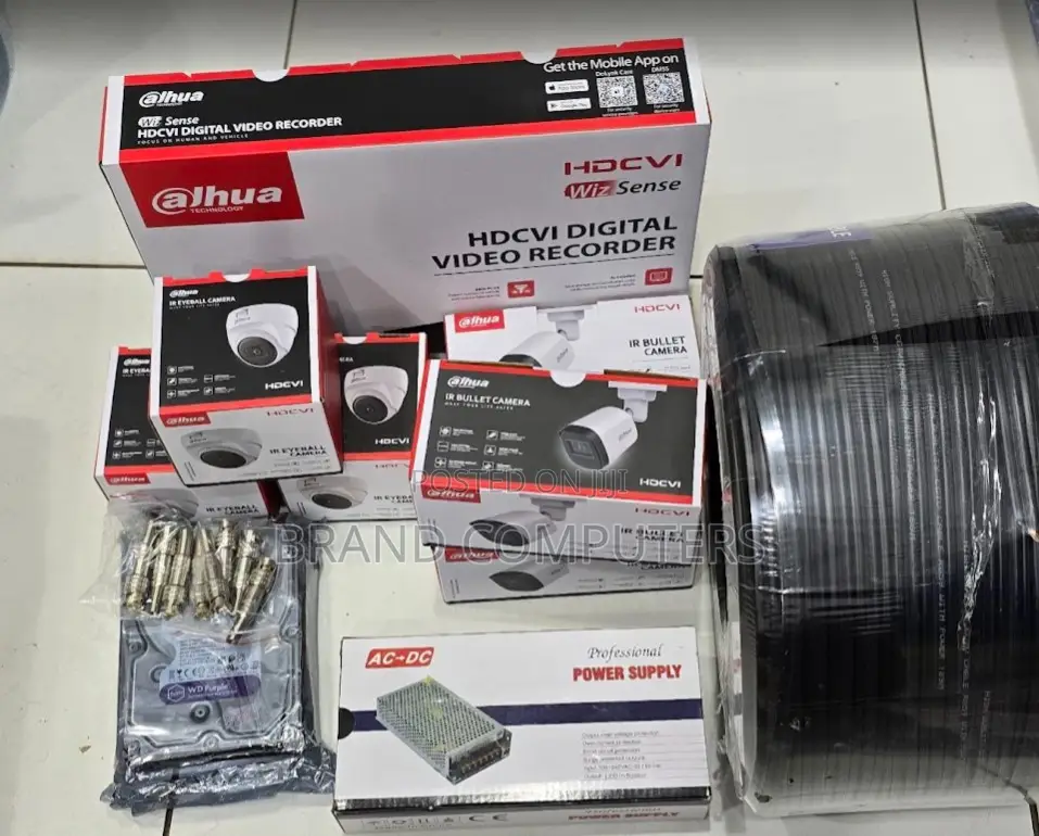 8 Channel Duhua 1080p 8 Cameras CCTV Complete Kit