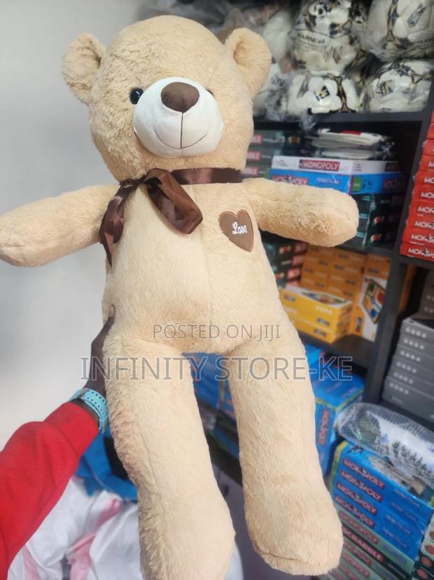 80cm Cute Teddy Bear in Pink, White, Brown, Beige - main view