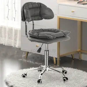 Home Stool; Durable Metal Frame Bar Stool With Leather-Look Seat