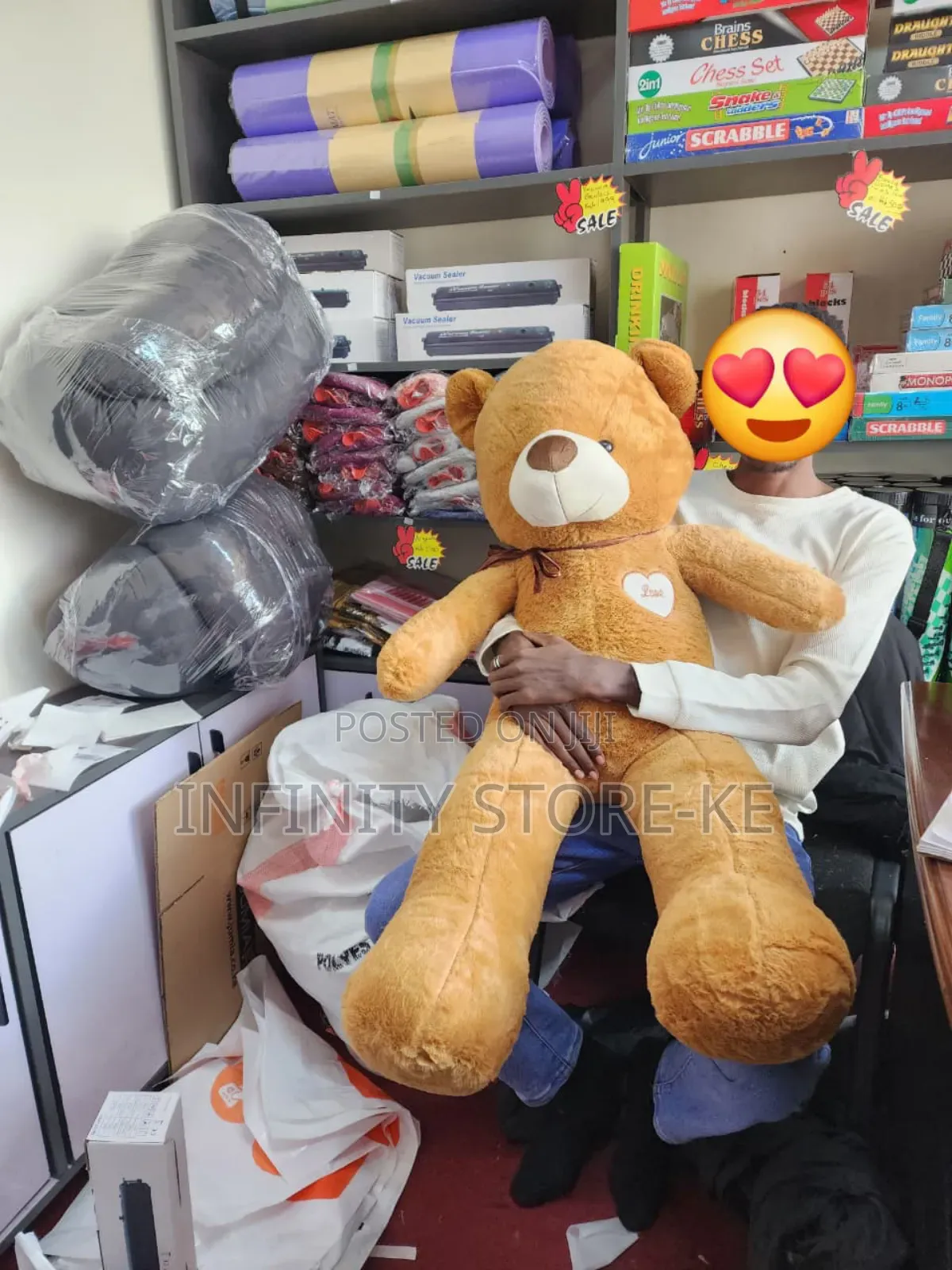 140cm Cute Large Human Size Teddy Bear in Pink, White,Beige, Brown