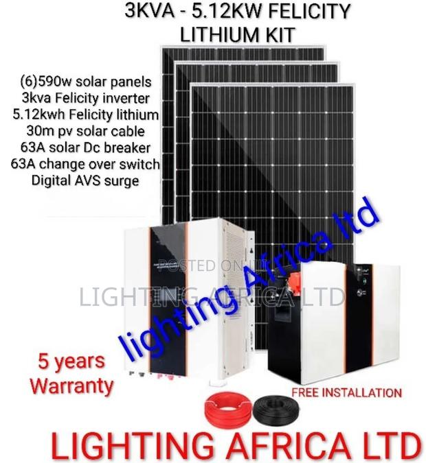 3kva Inverter - 5.12kwh Lithium Home Total Power Solar Solution - main view