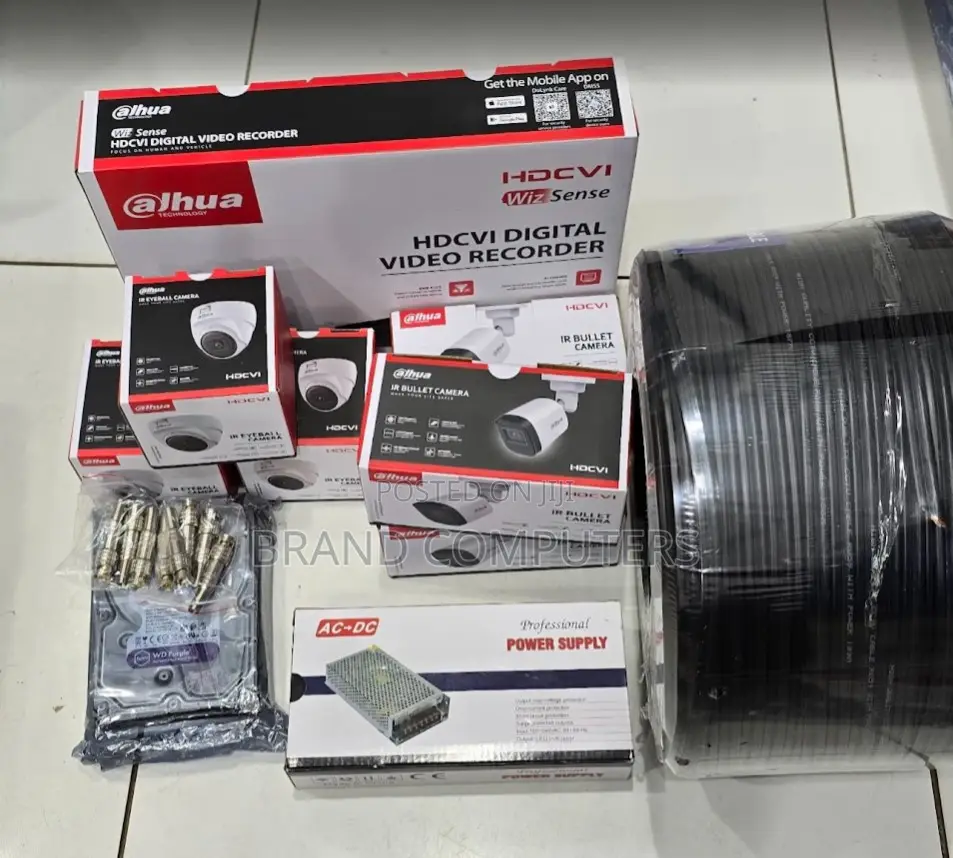 8 Cameras Dahua 8 Channel CCTV Full Package 1080p Camera
