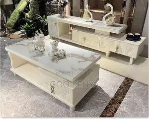 Home Tv Table Set; Furniture Tv Stand With Storage Drawers and Table
