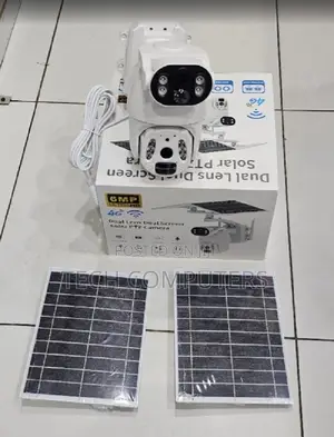 Ubox 6mp 4g Outdoor Solar PTZ Camera Waterproof, Dual Lens App Control