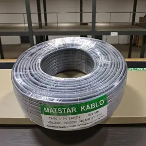 Durable Flame Retardant 1.5mm Twin With Earth Electrical Wiring Cable