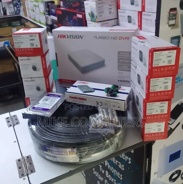 Hikvision Full Hd 2mp 8 Cameras CCTV Kit DVR Machine