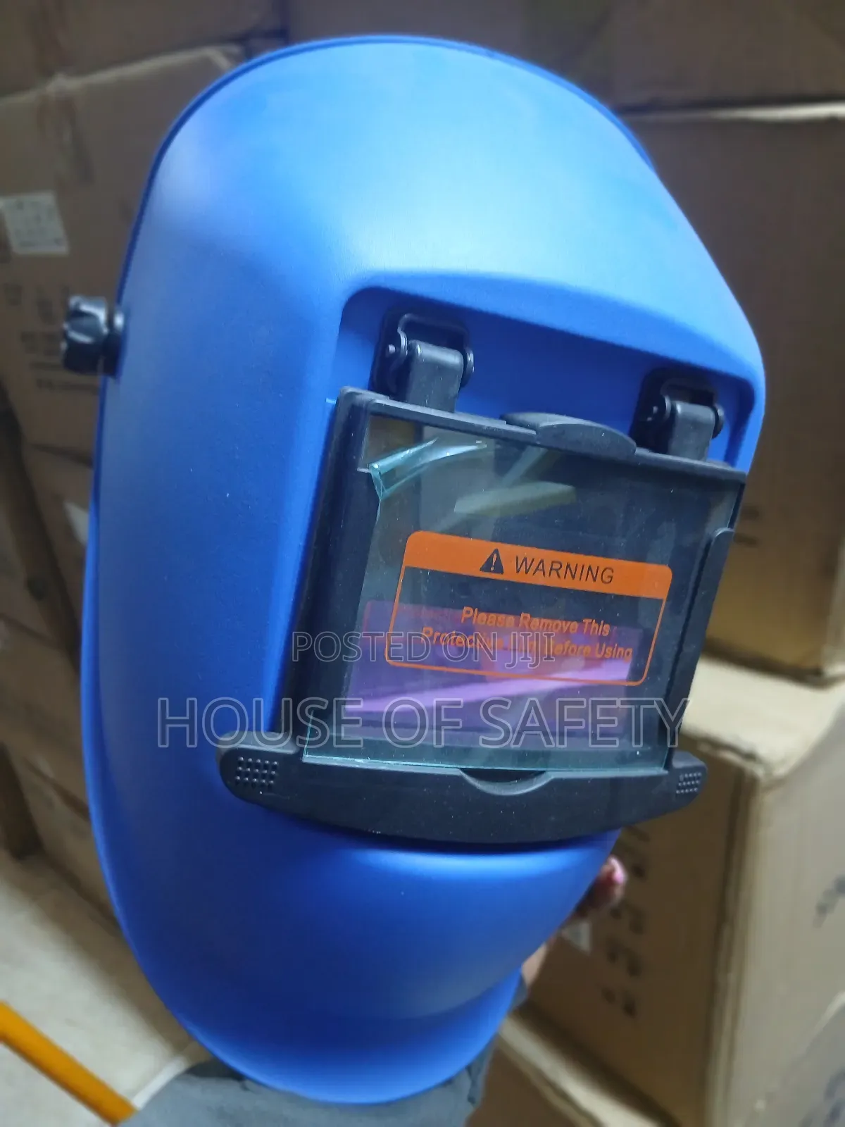 Blue Protective Welding Helmet ⛑