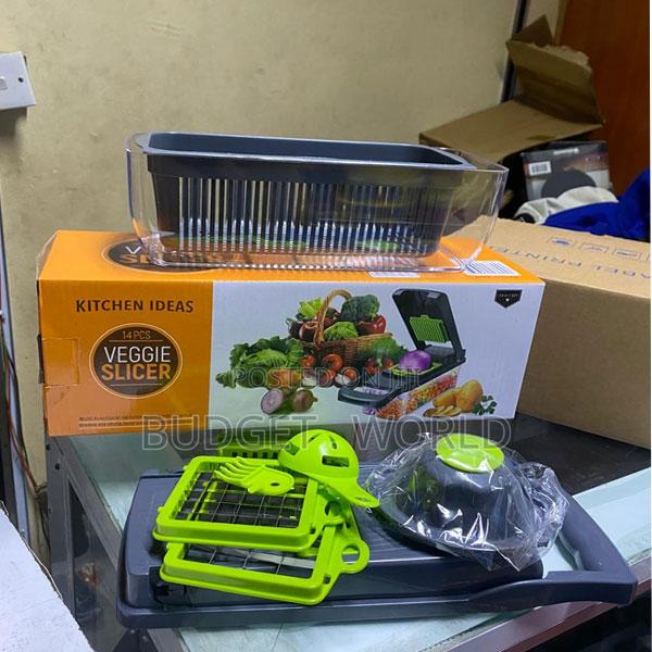 Time-Saving Food Chopper With Container ,14-in-1 Vegetable Cutter
