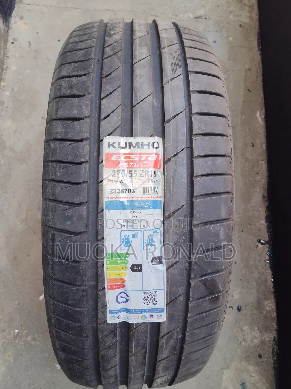 275/55r19 Kumho Tyre Made Korea