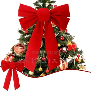 Large Christmas Bow Red Velvet Bow Christmas Tree Topper Decorations
