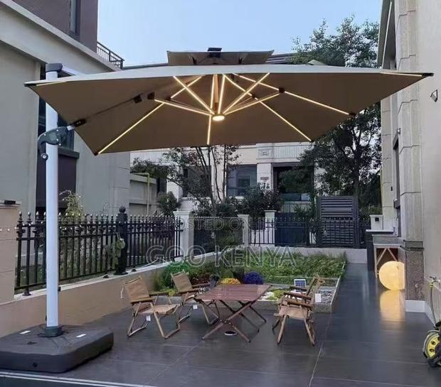 Home Sun Umbrella; Lighting Garden Parasol With Durable Frame - thumbnail 3