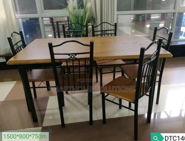 6 Seater Wooden Dining Set - main view