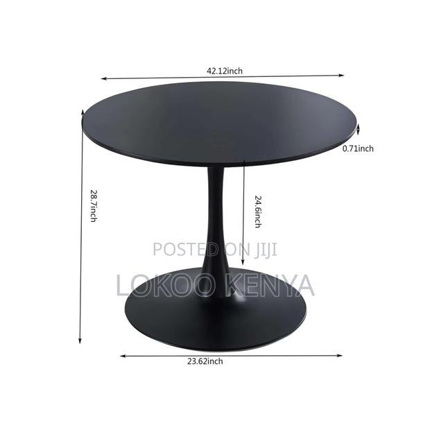 Dining Table; MDF Round Black Tulip Compact Dining Table - thumbnail 3