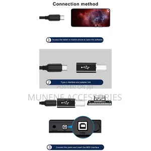 Usb Type-C to Printer Cable Adapter Port Converter for Piano Printer