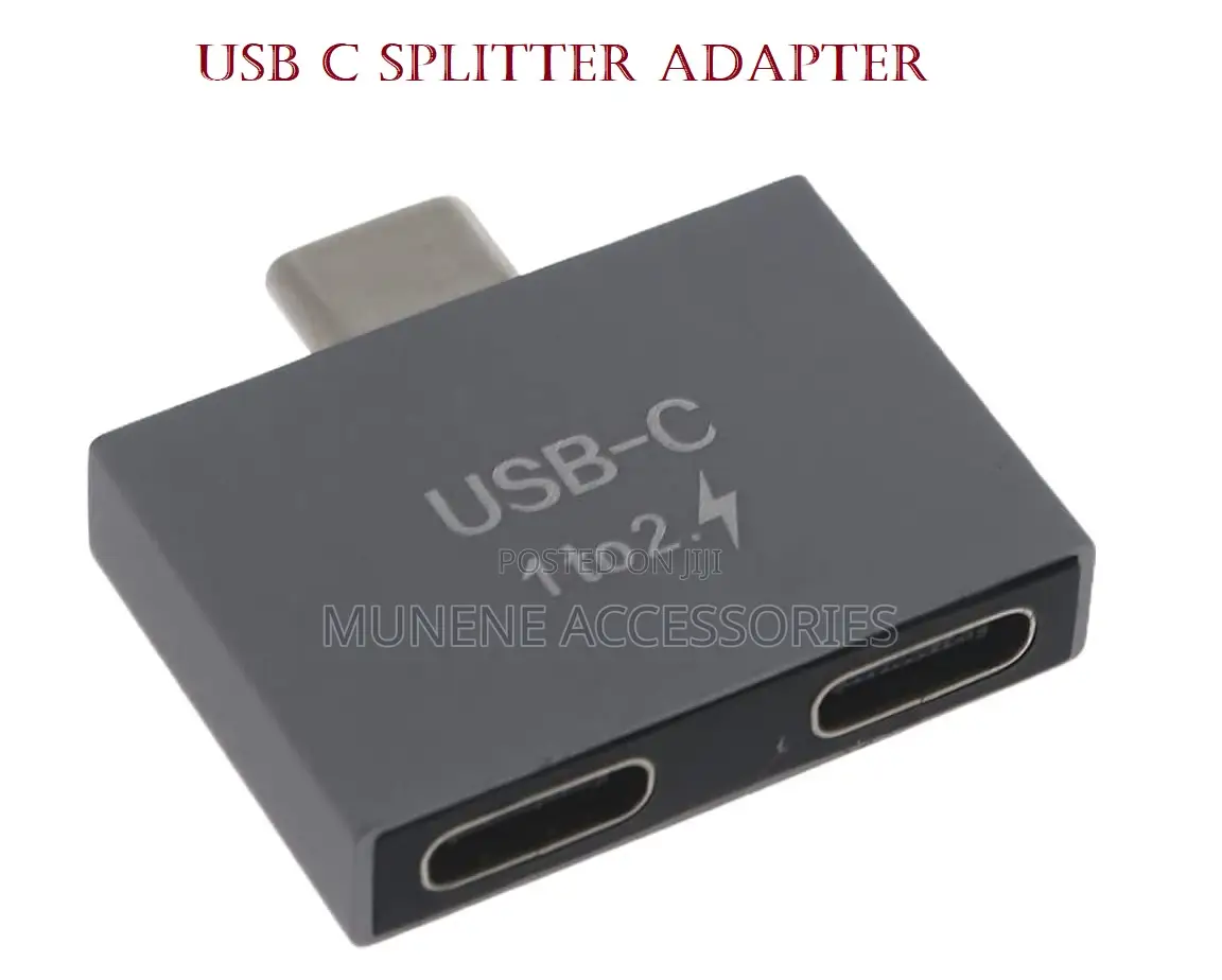 Usb C Male to Dual Female Splitter Adapter for Usb C Pd