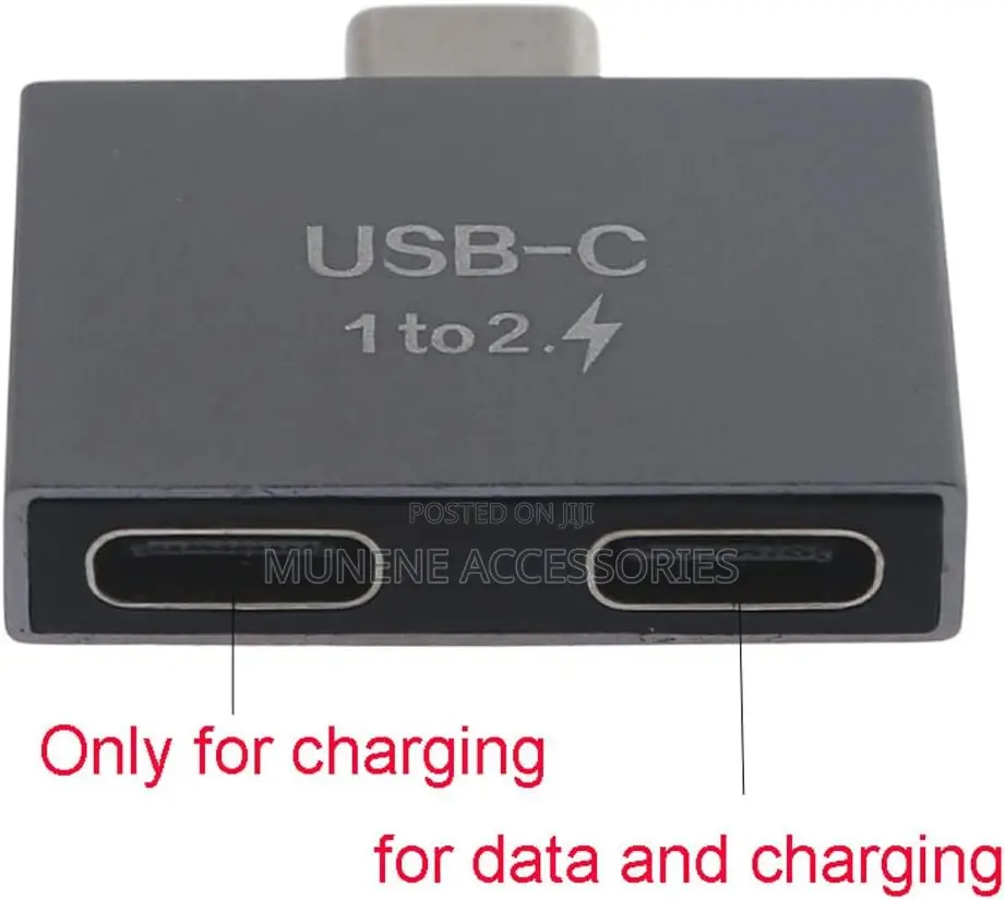 Usb C Male to Dual Female Splitter Adapter for Usb C Pd