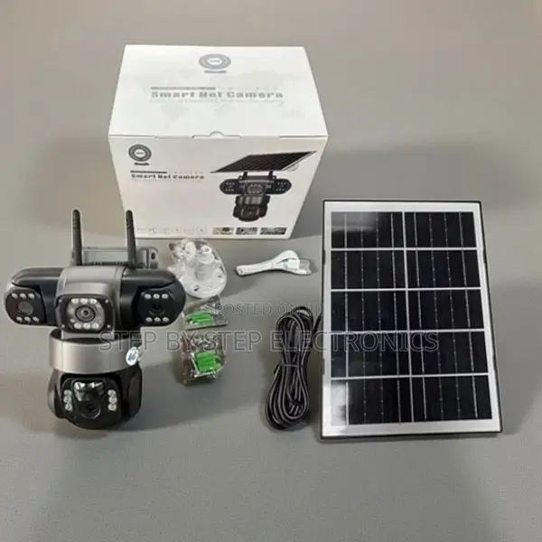 Full-Color Night Vision 4g PTZ Triple Lens Solar CCTV Security Camera