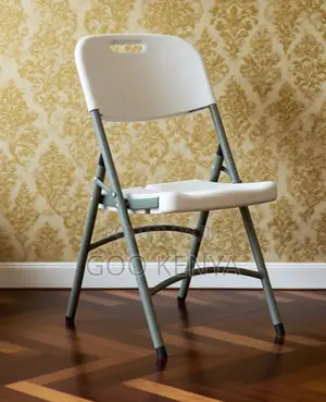 Home Chair; Heavy-Duty Plastic Metal-Base Folding Chair for Outdoor
