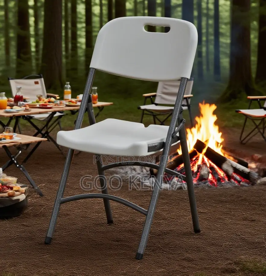 Home Chair; Event-Ready Plastic Folding Chair With Metal Frame
