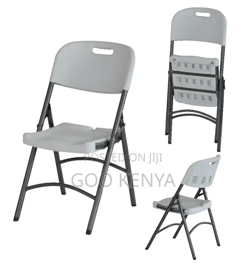 Home Chair; Event-Ready Plastic Folding Chair With Metal Frame