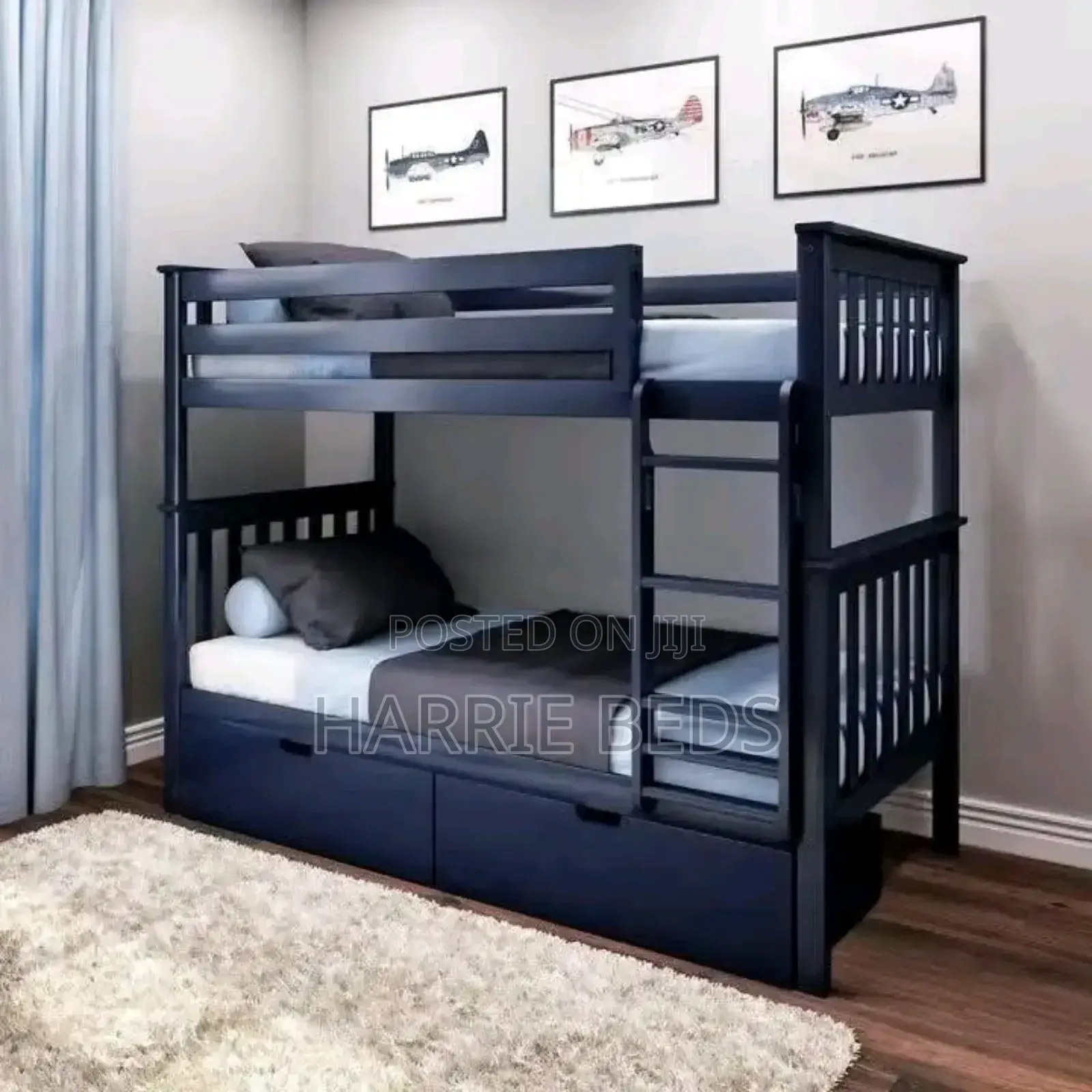 Dark Charcoal Modern Double Decker Avaliable