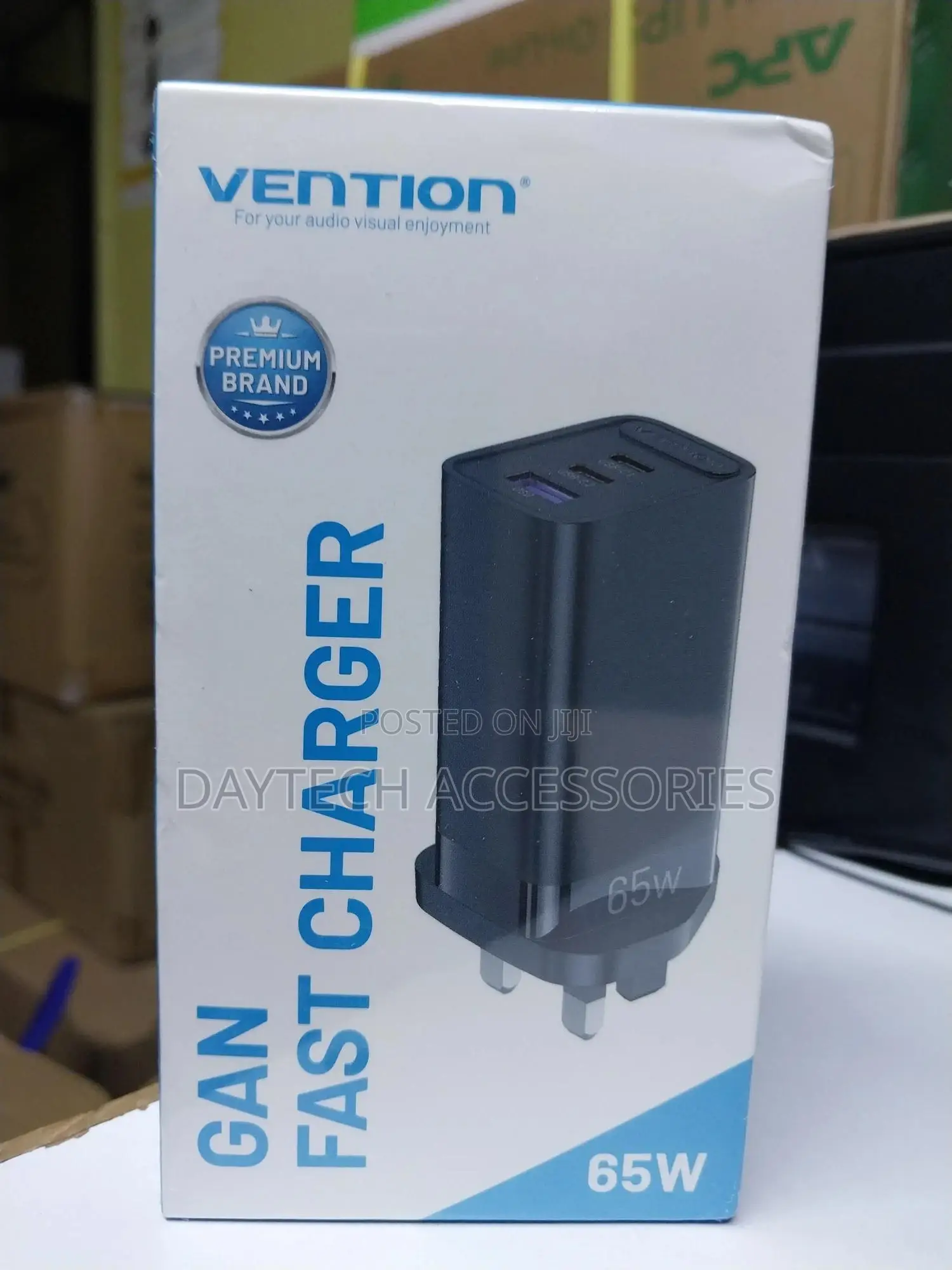 Vention 65w Gan Usb C Charger 3 Ports (C+C+A) PPS Pd Fast Charger