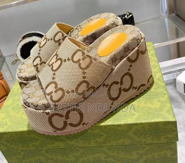 ⸻ Trendy Gg Platform Slides – Women’S Designer Sandals