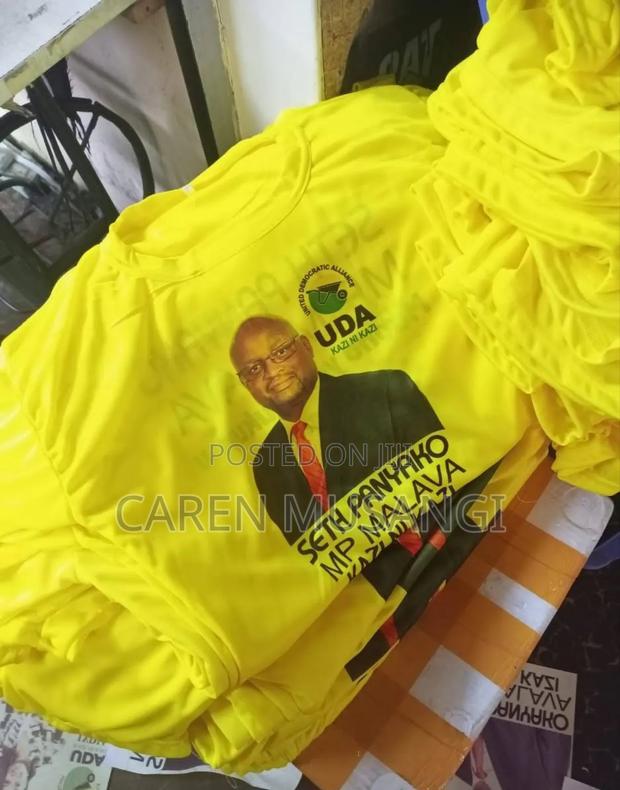 Yellow Polyester Promotion T-Shirts - main view