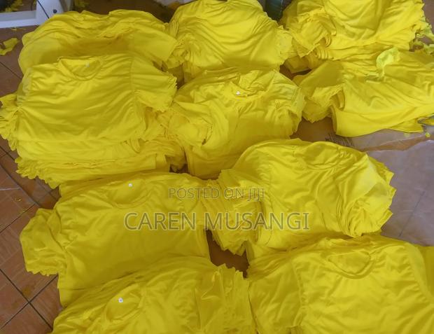Yellow Polyester Promotion T-Shirts - thumbnail 3