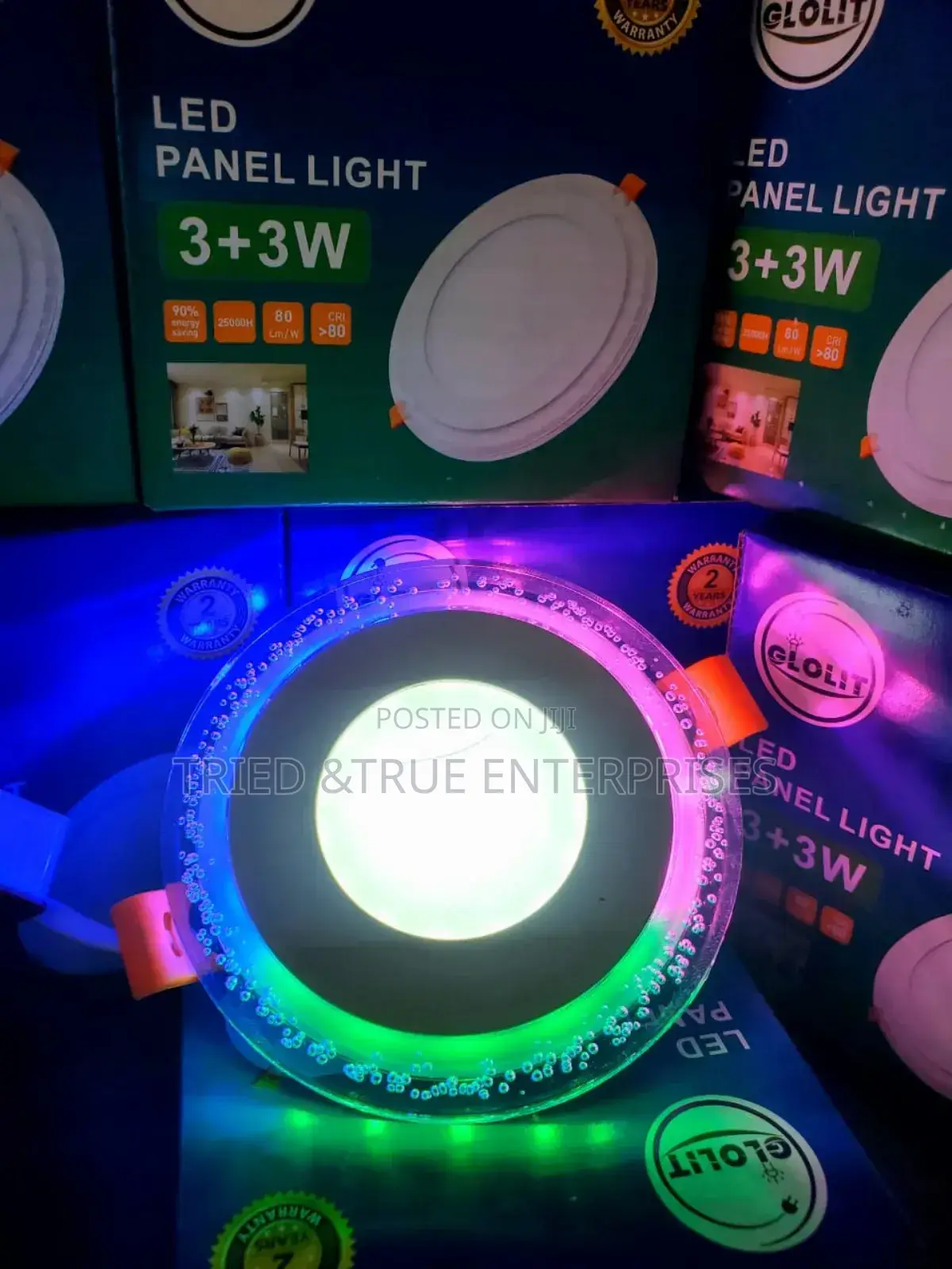 Elegant 6+3w Multicolour Led Recessed Panel Light J9m