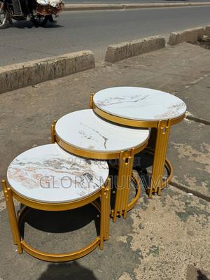 Glass Marble Round Coffee Table - main view