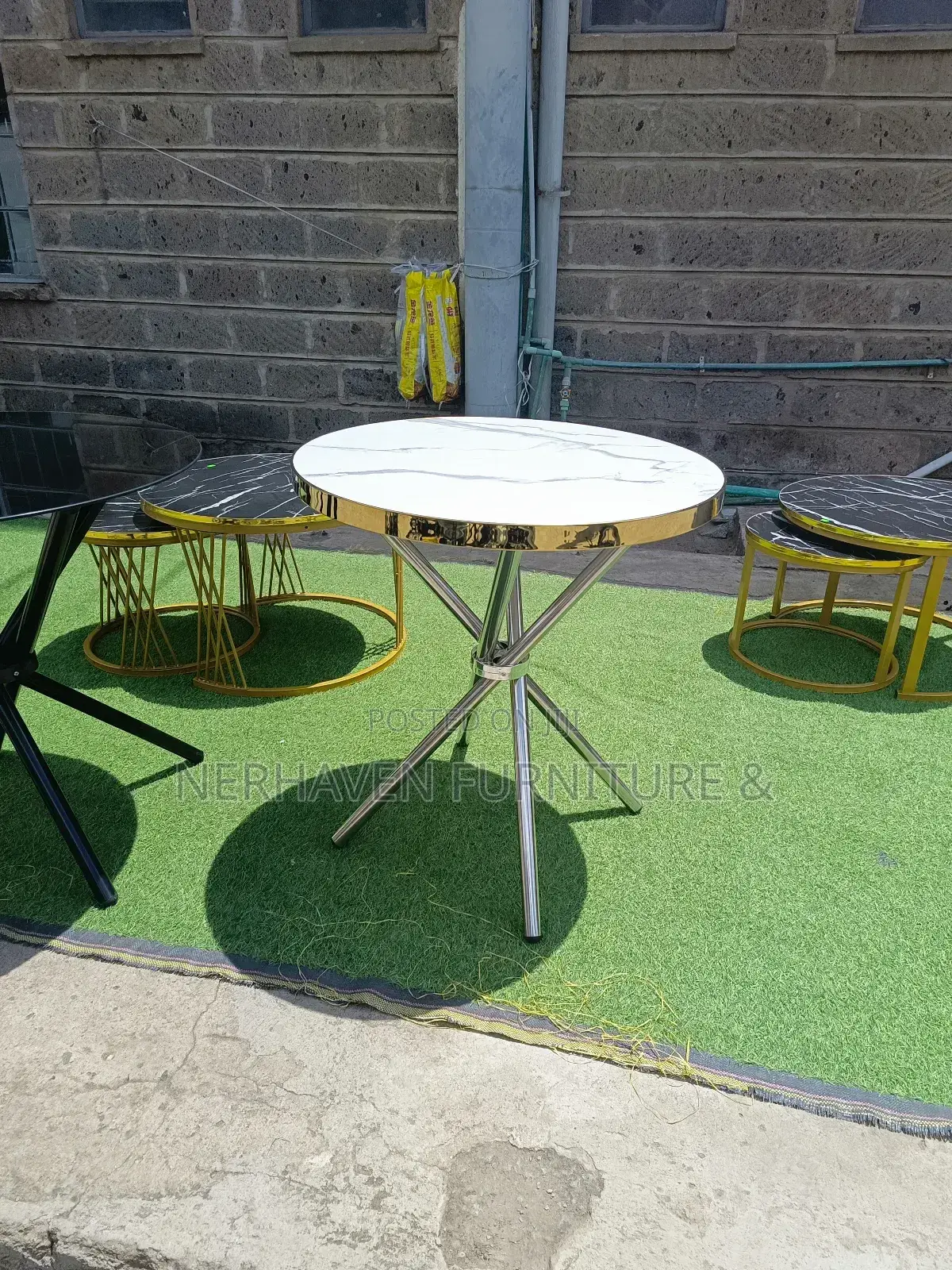 Round Wooden 2 Seater Dining Set