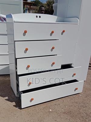 White Drawers With Brown Knobs - main view