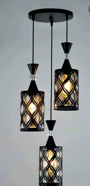 Modern Black Metal 3 in 1 Pendant Light As9m