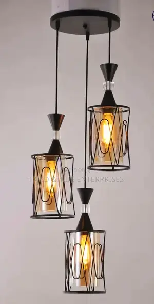 Modern Black Metal 3 in 1 Pendant Light As9m