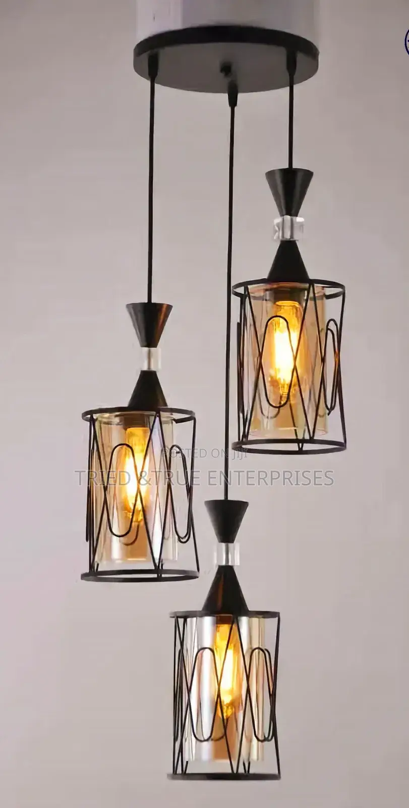 Modern Black Metal 3 in 1 Pendant Light As9m